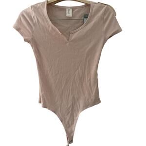 Abound Pink Bodysuit with a V Neckline